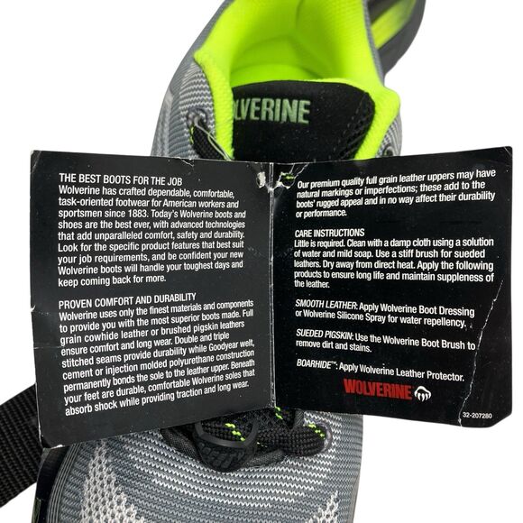 Wolverine Composite Toe Mens 12‎ Gray Jetstream 2 Missmatched L12EW,R12M Green main image 12